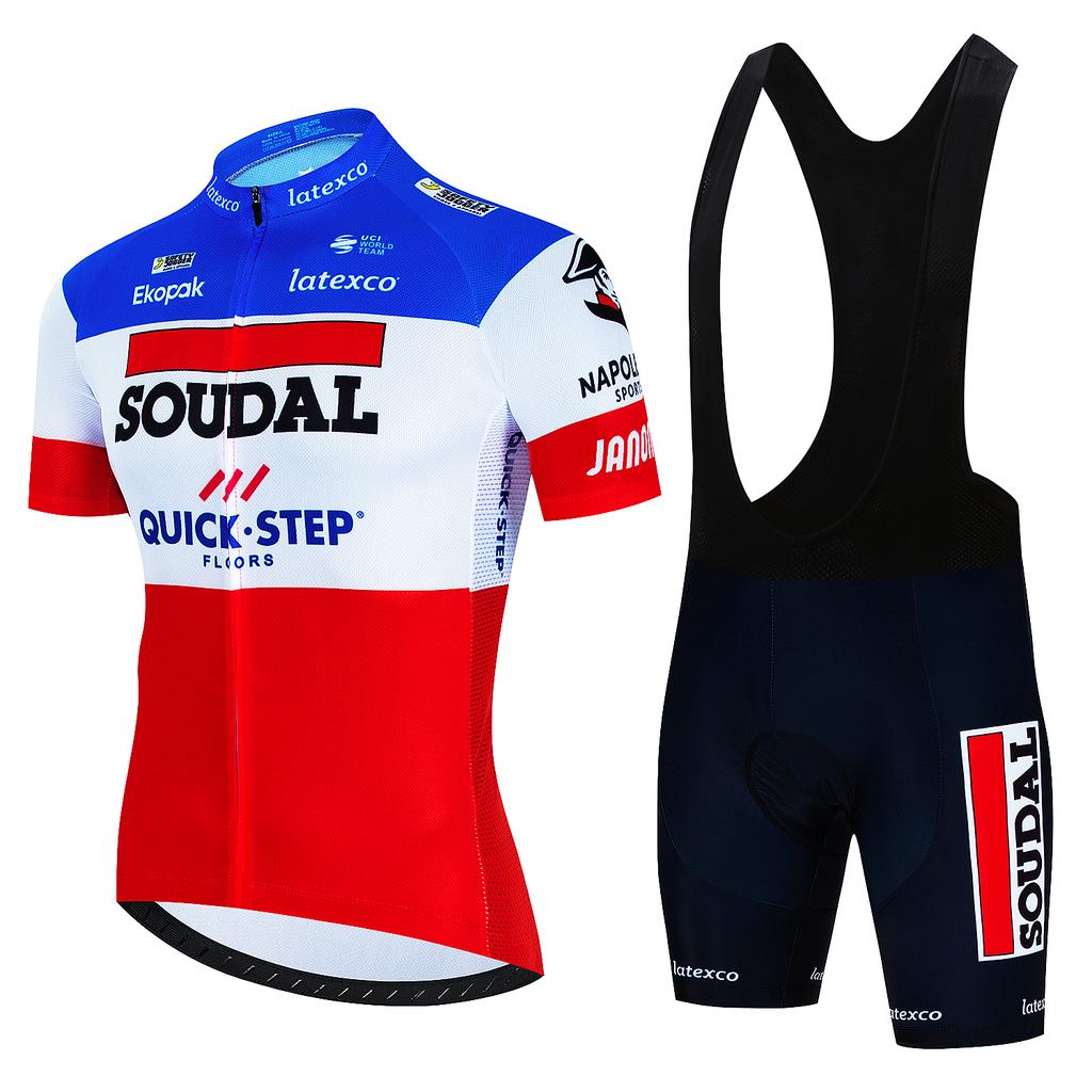Men's Cycling Outfit Set SOUDAL Quick Step Clothing 2025 Bicycles Clothes Summer Bike Jersey Cycle Jacket Man Spring Shorts Bib