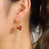 925 Sterling Silver Exotic Egyptian Queen Snake Earrings with Natural Agate Crystal