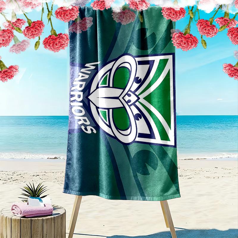 Пляжное полотенце с принтом New Zealand Warriors, большое, мягкое, быстросохнущее, для пляжа, кемпинга, плавания