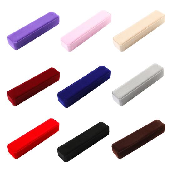 Подарочная коробка для ожерелий из бархата Подарочная коробка для хранения ювелирных изделий Пылезащитная откидная крышка для браслетов, ожерелий, браслетов на ногу Коробка для презентаций ювелирных изделий