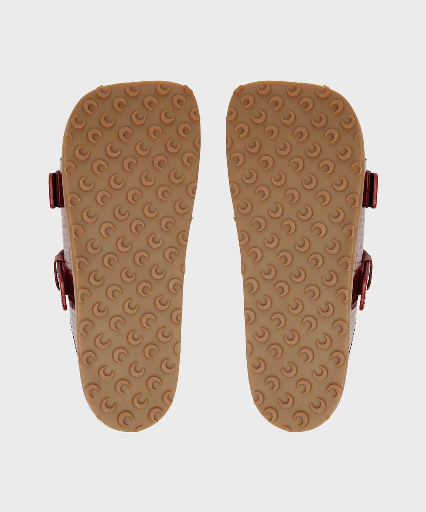 Marine Serre (M) Men'S Lizard Printed Leather Ms Slide Red Lizard Printed Leather Ms Slide Rd10 Red