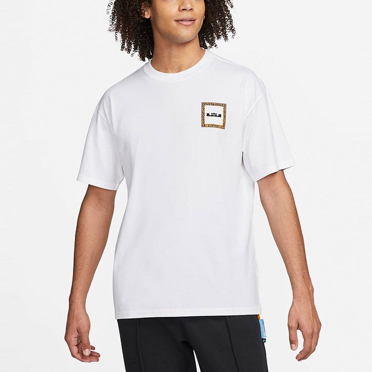 Nike T Shirts Men's White Crew Neck Moderate Straight Fit DQ1882-100