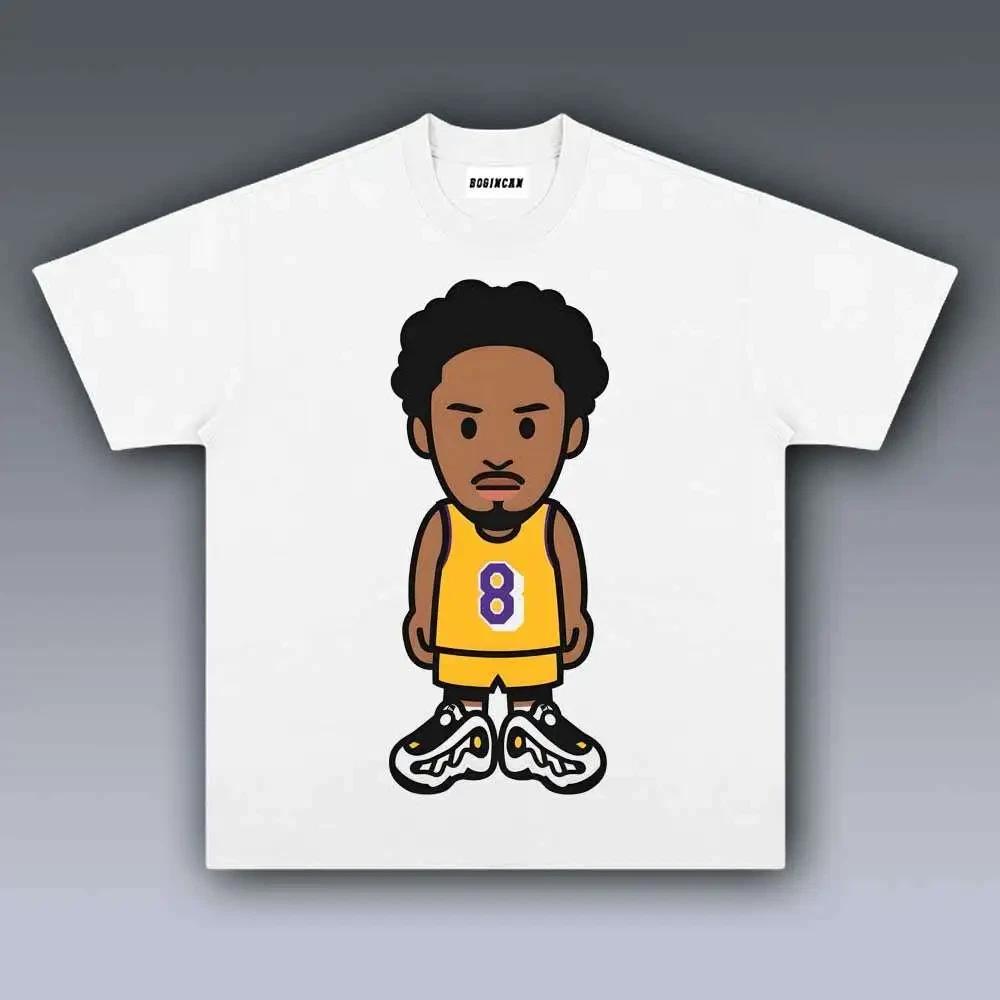 Cartoon Basketball No 8 Graphic T-Shirt Cute Athlete Streetwear Tee