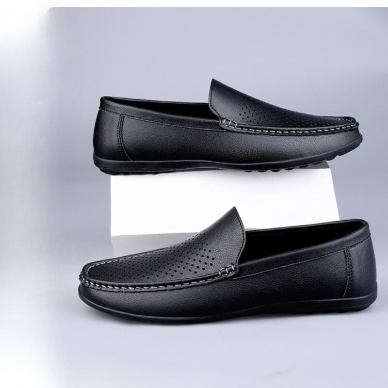 Летняя мода мужские кроссовки универсальная повседневная обувь уличные дышащие мужские кожаные туфли сетчатая поверхность повседневные мокасины