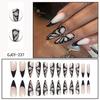 Cross‑border black sweet‑cool butterfly rhinestone press on nails, trendy European & American INS style, elegant sophisticated false nail tips.