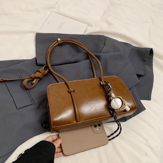 Женская сумка из искусственной кожи, сумка через плечо для поездок на работу, маленькая сумочка, милая сумка-хобо, сумка-тоут подмышку для ежедневных дел, путешествий, шопинга