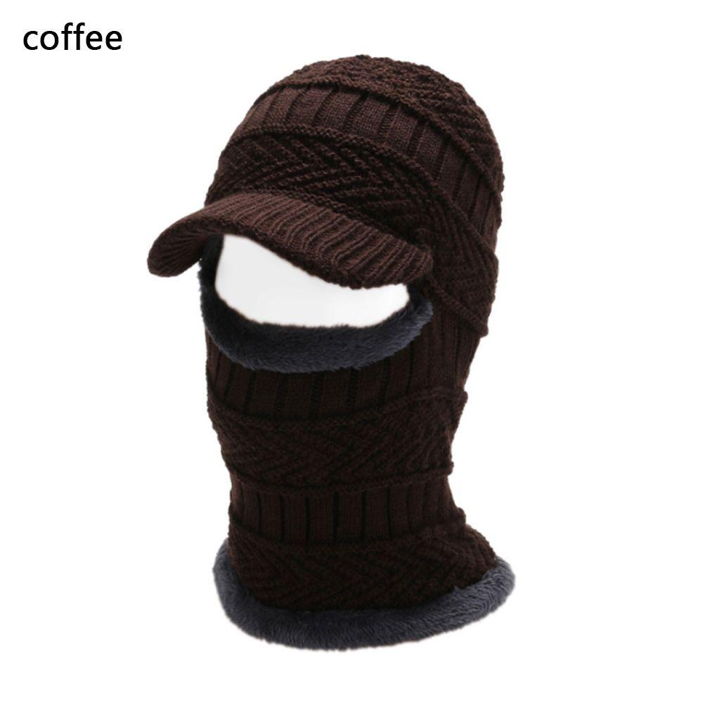 Women Men Warm Lined Full Face Hat Winter Knit Hat Balaclava Hood Cold Protection Cap