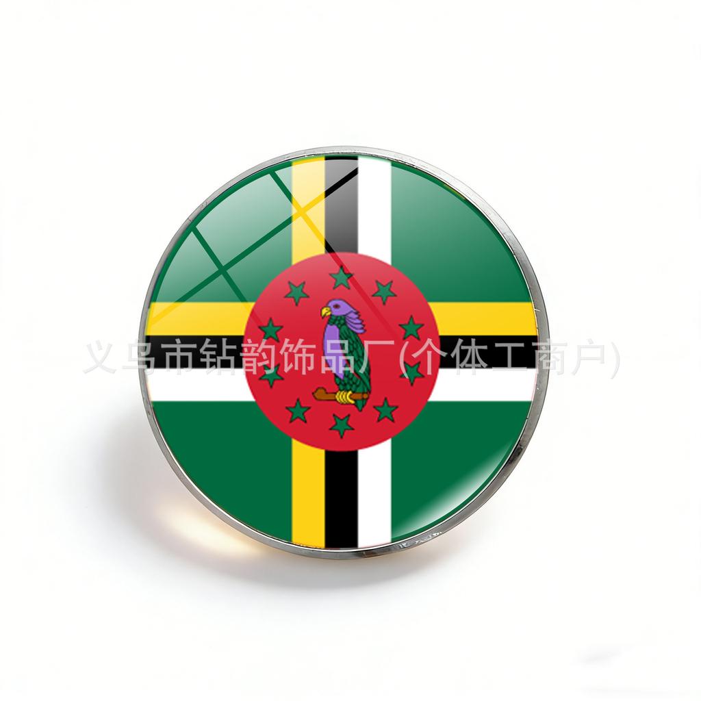 American Countries Flags Brooch Set, USA Canada Butterfly Clasp Travel Collectible Pins