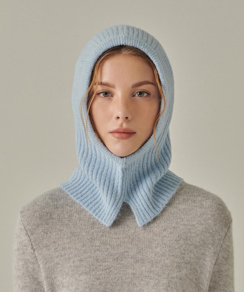 MUSINSA STANDARD WOMAN Женская мягкая балаклава из буклированной вязки [Небесно-голубой]