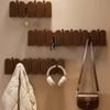 Piano Key Hanging Rack - Wall-Mounted Wooden Hook with Multiple Compartments for Clothes, Hats, Bags, Entryway Organizer