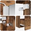 Bathroom Furniture Set 5 pcs Reclaimed Wood Engineered Wood and Glass