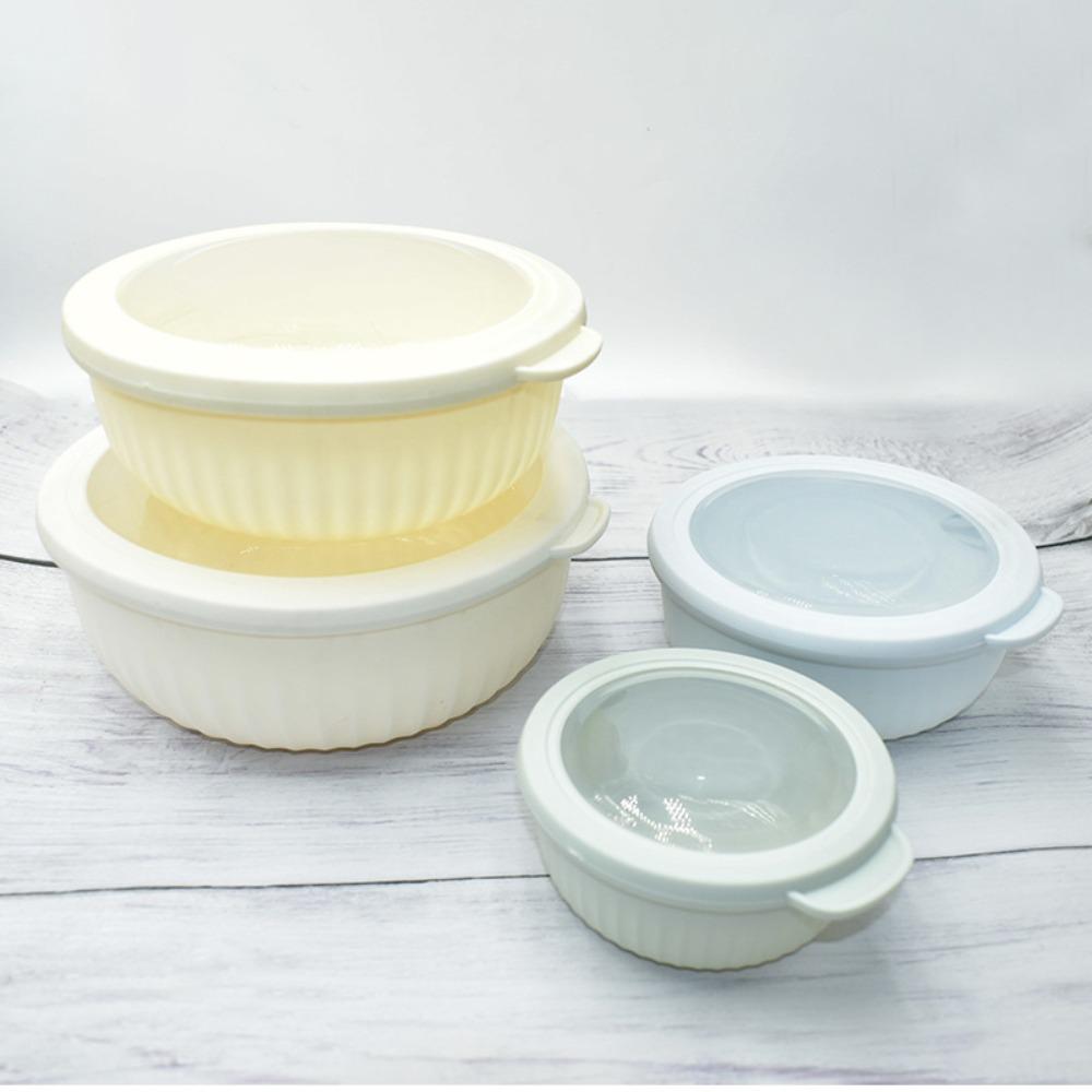 4 pieces/set Food Grade Salad Bowl Stacking Refrigerator Preservation Box Portable Crisper Outdoor