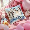 Kpop OOOOH MY GIRLSS Cushion Cover Pattern Printed Pillowcase for Living Room Sofa Cushion Cover  Bedroom Decor