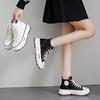 Spring and Summer Fashion New Breathable Casual Women's Canvas Sneakers Comfortable Round Toe Heightening Running Shoes NO:DG-2