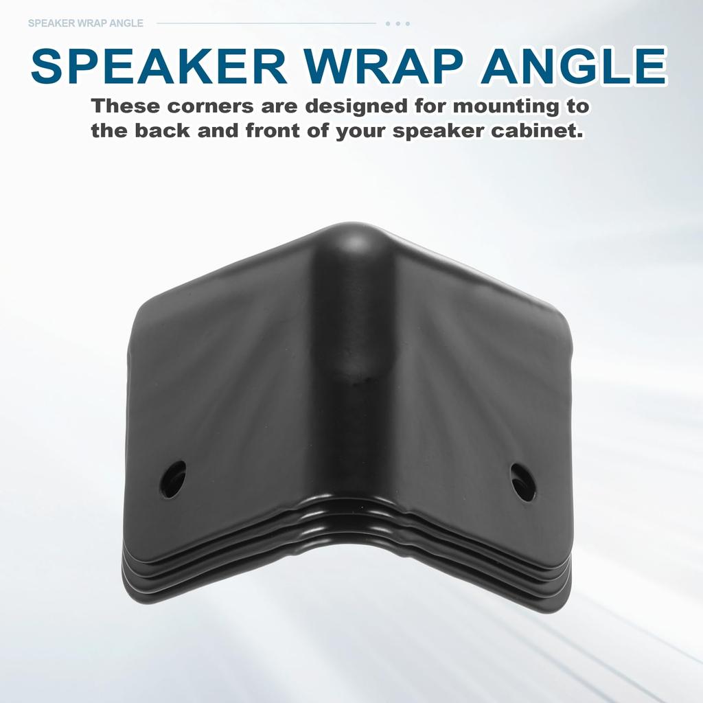 Uxcell 16 шт. Угол для акустического кабинета, металлический, штабелируемый, защитный, угловой чехол для края коробки, защита, с 48 монтажными винтами для сцены, диджея, аудио, звука