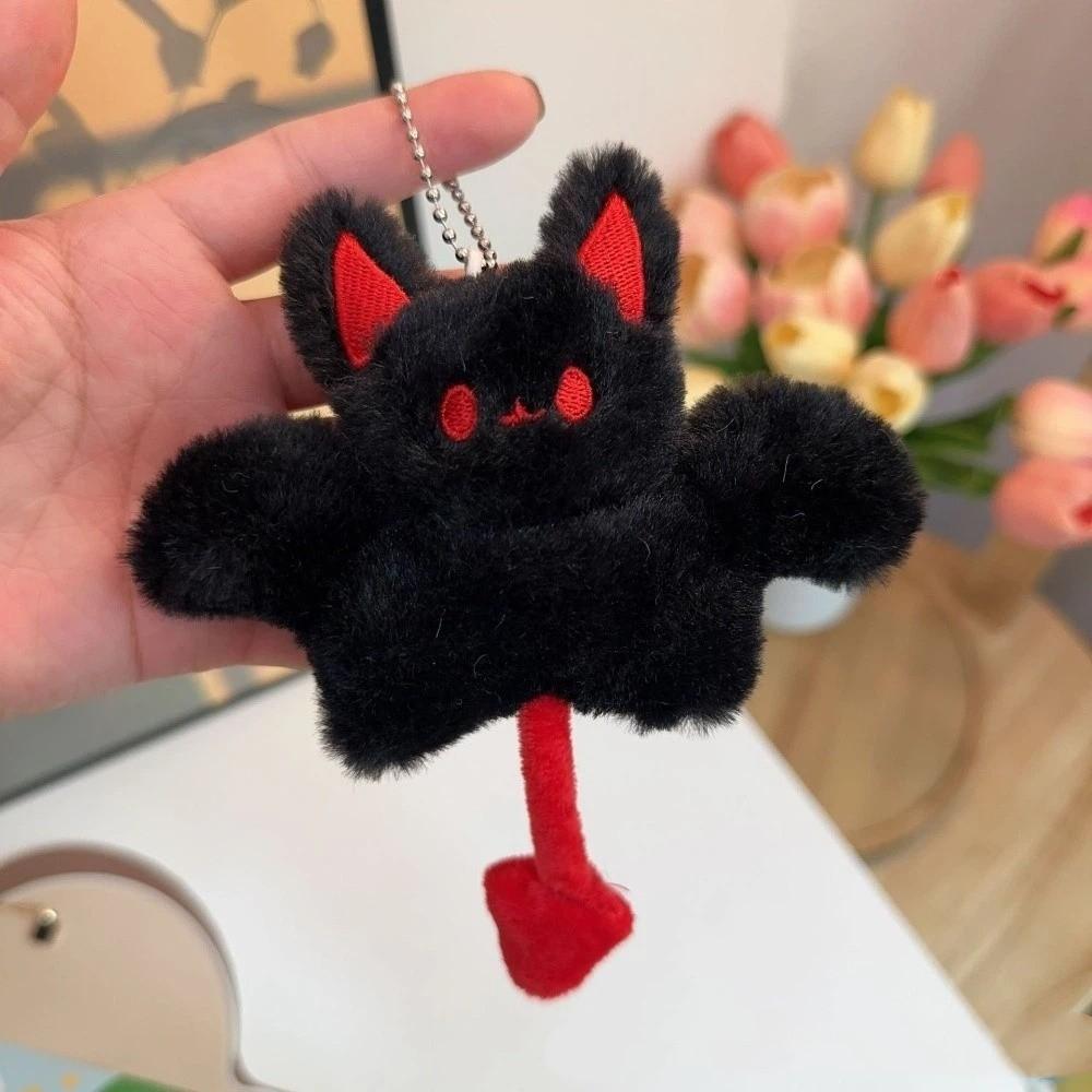 Room Decor Plush Bat Doll Keychain Soft Funny Bat Bag Charm Bat Keychain with Wings Birthday Gift