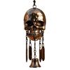 Gothic Skull Wind Chime Weather-proof Indoor Outdoor Garden Patio Metal Vintage Skull Hanging Wind Bell Halloween Decoration Ornament