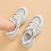 Silver inner heightening platform shoes women's shoes new spring and autumn leisure sports little white shoes muffin