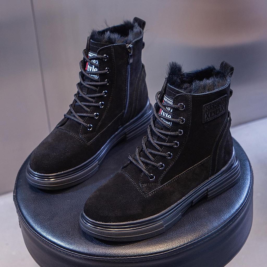 MIDIRO Women's Short Winter Snow Boots with Fleece Lining, Warm, Non-Slip, and Insulated, Perfect for Commuting and School