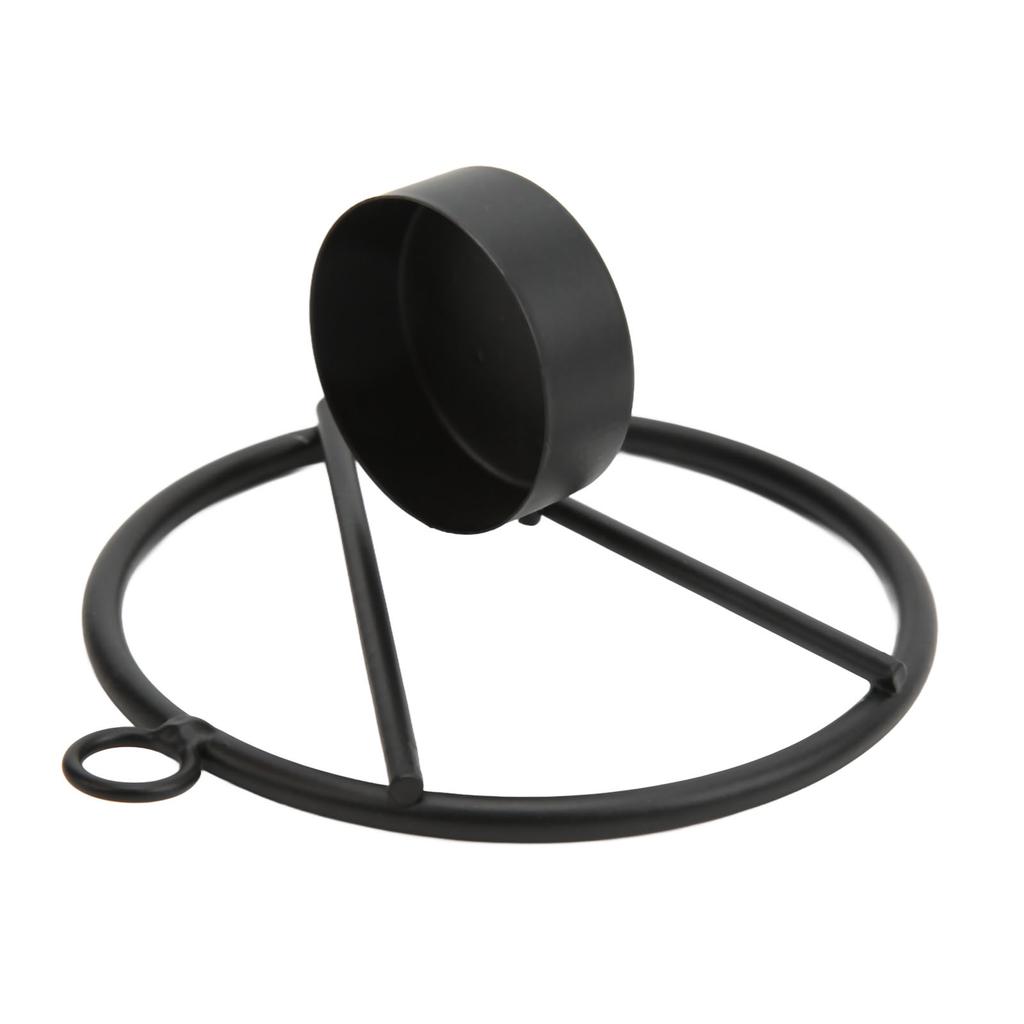 Candle Holder Black Modern Minimalist Metal Round Wall Hanging Candle Holder Wall Decoration Gift