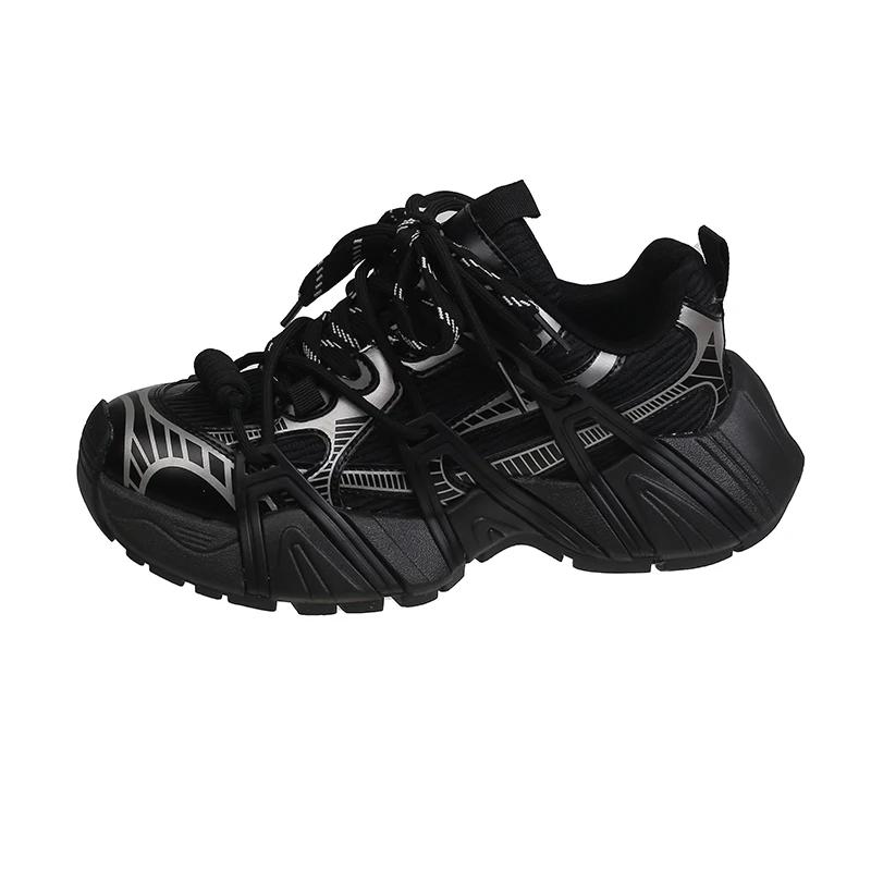 Модные женские туфли Petite 5 см с толстой подошвой, дышащие, повседневные, универсальные, спортивная обувь, новая коллекция весна-осень, дизайн бисквитного торта