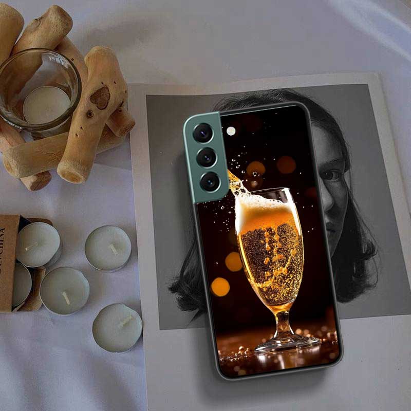 Свежий Холодный Пивной Чехол Для Телефона Samsung Galaxy S22 S25 Ultra S21 S10 Plus S26 Edge S20 S23 S24 FE Чехол Силиконовый Мягкий ТПУ C