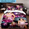 3PCS pop music Dua Lipa 3pcs Bedding,Including 3PCS Duvet Cover And 2pcs Pillowcases Perfect for Christmas,Ideal for Bedroom, Dormitory