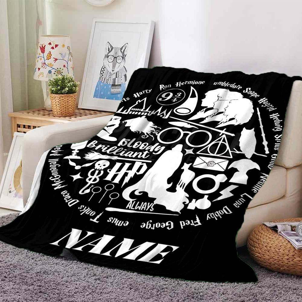 Custom Name Magic Wand Legend blanket for Couch & Bed, Plush Cozy Fuzzy Blanket Super Soft & Warm Blankets for Fall and Winter. 090883
