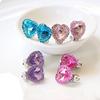 Heart Rhinestone Kids Girls Fashion Ear Clips Jewelry No Pierced Earrings Gift