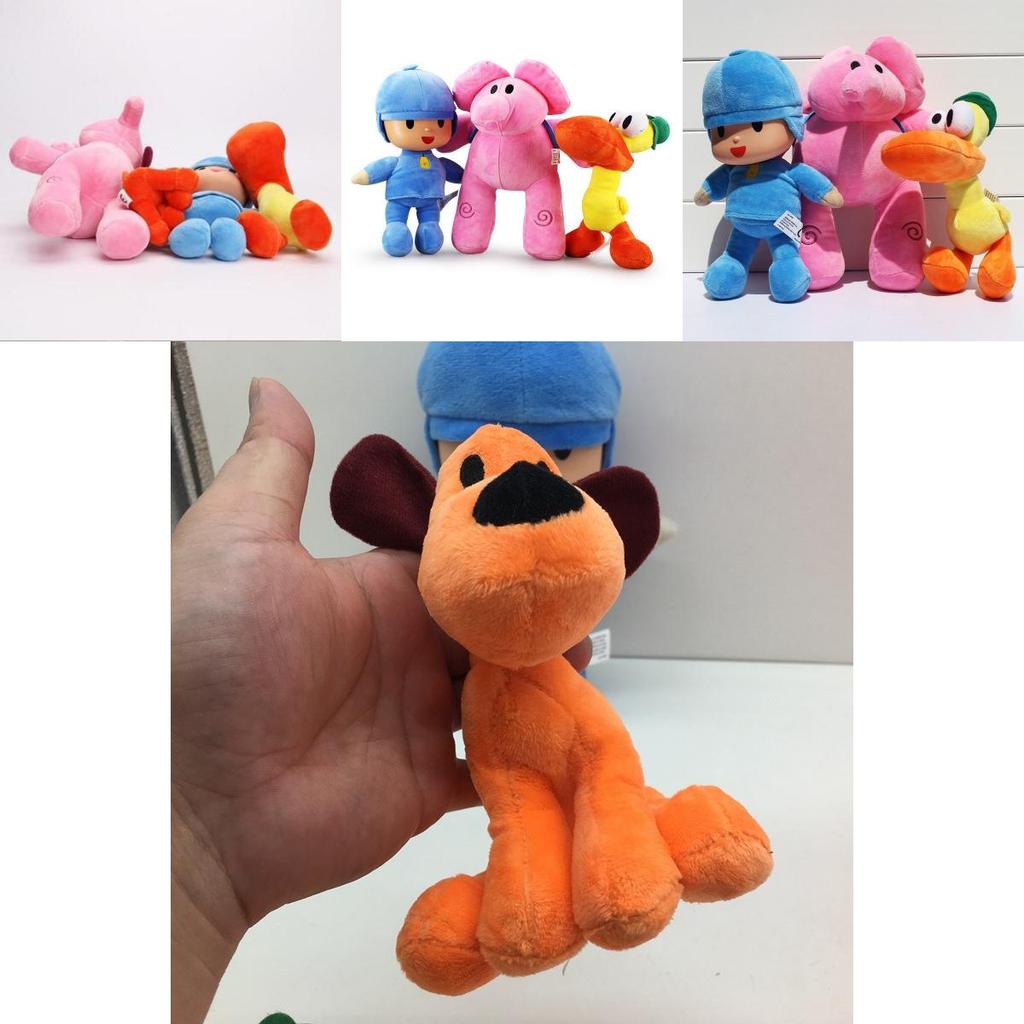 Premium Quality Set Of 4 Pocoyo Elly Pato Loula Soft Plush Stuffed Doll Toys For Children