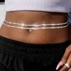 Decor Layered Waist Chain Jewelry Crystal Rhinestone Y2k for Women Fashion Party Sexy Belly Dancer Costume Accessories
