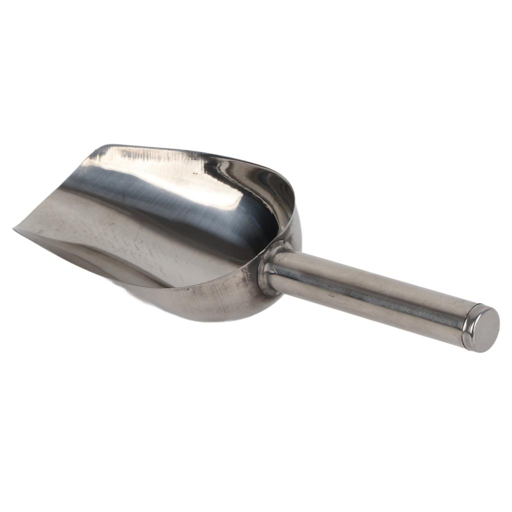 Совок для льда из нержавеющей стали, многоцелевой, утолщенный, устойчивый к ржавчине, пригодный для мытья в посудомоечной машине, металлический совок для льда