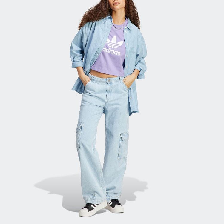 adidas Оригинальная футболка Adicolor Classics Short Trefoil 'Magic Lilac' IC5468