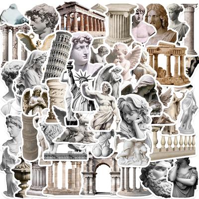 50 Статуэток в стиле ар-деко, Граффити-наклейки, Гитара, Блокнот, Чемодан, DIY Водонепроницаемые наклейки