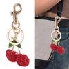 Брелоки-подвески "Вишня со стразами" Простой кулон Брелок для ключей от машины Украшение для рюкзака Модная бижутерия для женщин и девушек