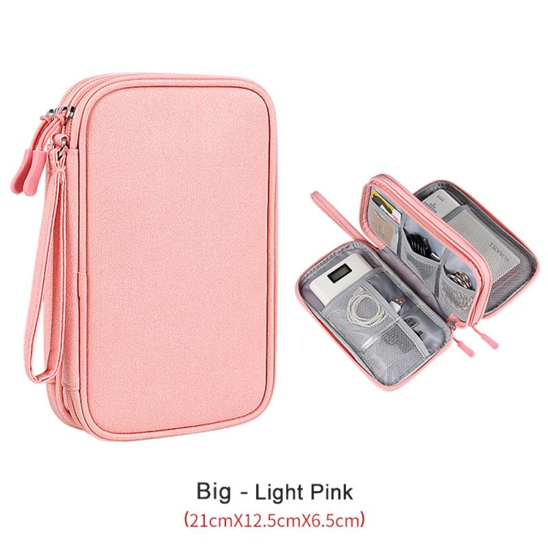 Сумка для хранения аксессуаров Портативная двухслойная Защитная крышка для жесткого диска Power Пылезащитный чехол для кабеля передачи данных