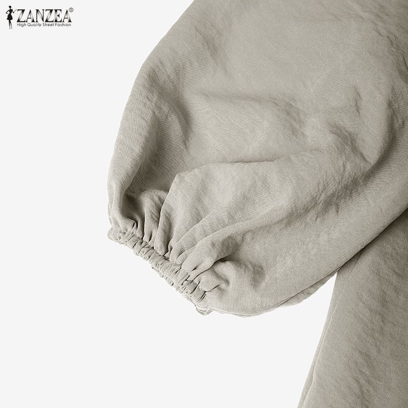 ZANZEA Женское осеннее повседневное платье-худи с длинным рукавом