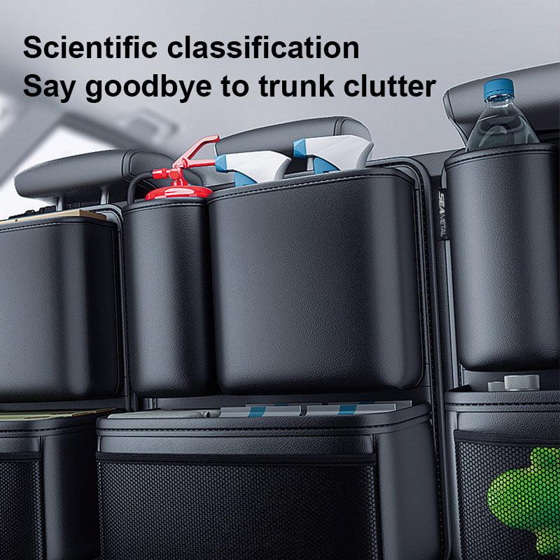 SEAMETAL Кожаный органайзер для хранения в багажник автомобиля, съемный карман на спинку сиденья, подвесные органайзеры для джипов, внедорожников, минивэнов