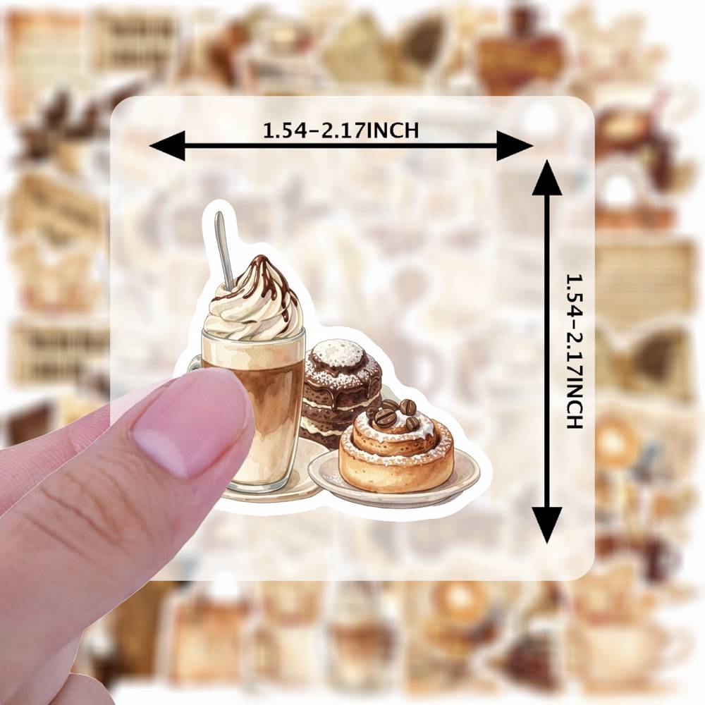 35pcs-50pcs Retro Music Stickers Warm Travel Stationery Stickers Vintage Stickers For Notebook Luggage Mobile Phone Cup Guitar