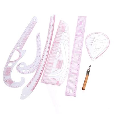 Компоненты, 7 шт., набор метрических линейок для шитья, многофункциональная кривая, портной, линейка, швейный инструмент