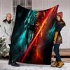 Cyberpunk Soldier  Blanket Soft Comfortable All Seasons Perfect Sofa Office Naps Trips Birthday Christmas Gift