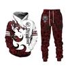 Casual Men's Tracksuit 3d Animal Printed Hoodies and Pants 2pc Sets Antumn Cool Sweatshirts Women Men's Clothing Sportswear Suit