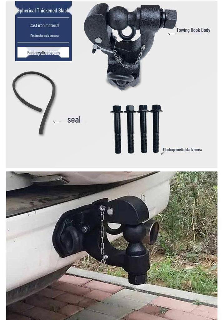 Toyota Prado 03-22 Rear Tow Hook Bumper Tow Ball Mod Parts