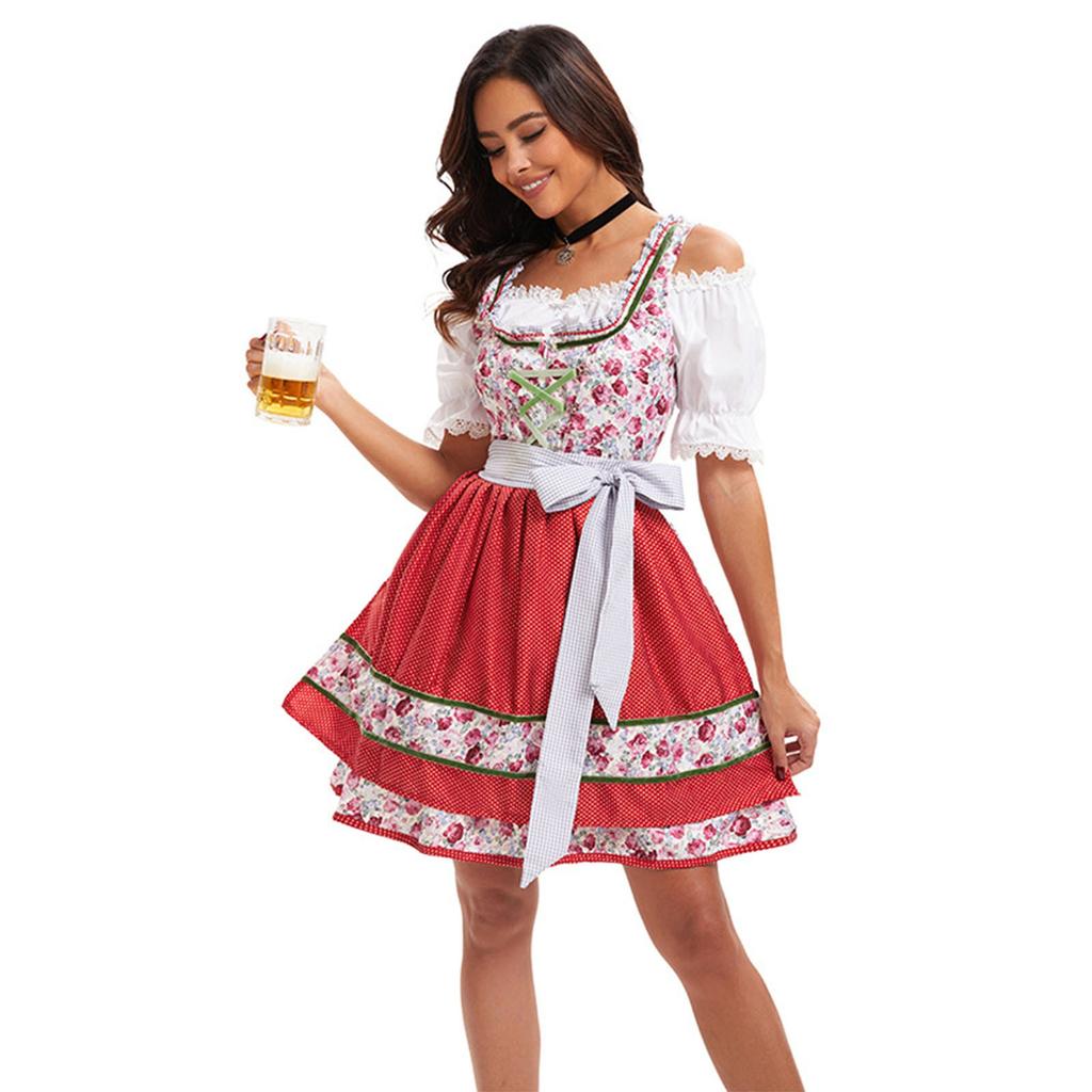 German Oktoberfest Carnival Costume Women's Sheath Dress Sexy Stage Costume