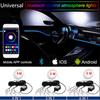 LED Car Interior Ambient Strip Lights RGB Fiber Optic Atmosphere Neon Lighting Kit With APP Remote Control Auto Decorative Lamps