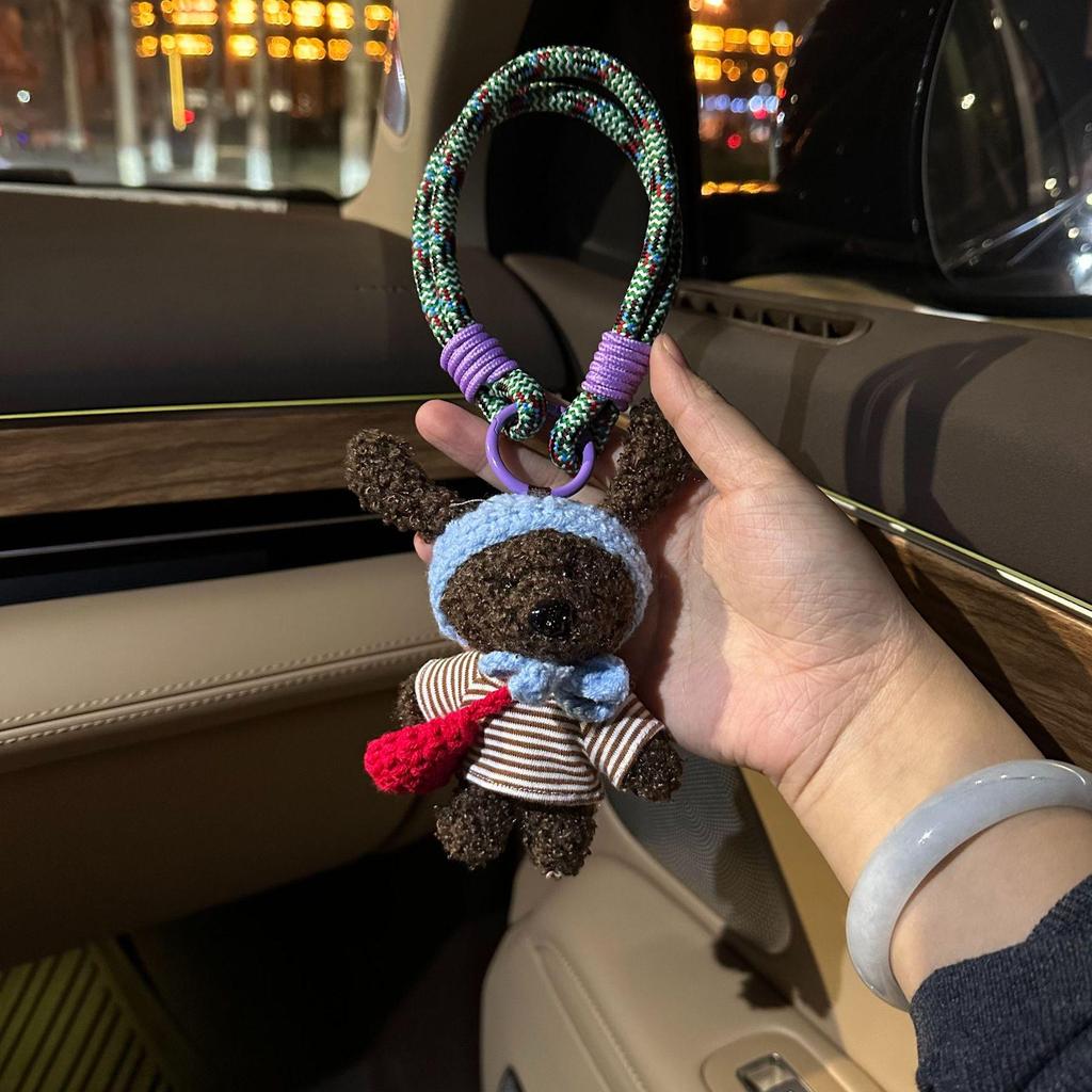 Корейский милый плюшевый мишка-подвеска - кукла-игрушка ручной работы для сумок и телефонов