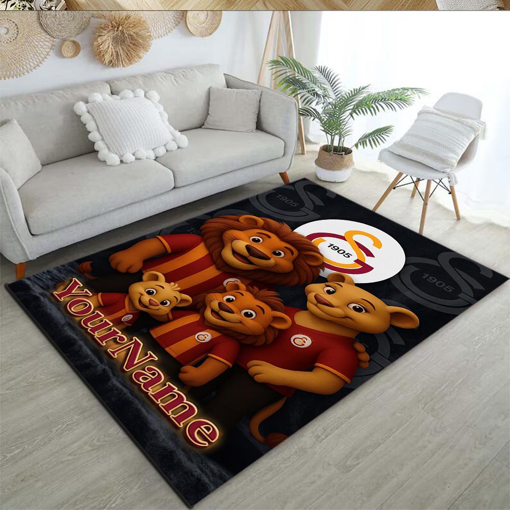 Galatasaray Customizable Name Floor Rug Office Rug Perfect For Bedrooms Dormitory Playrooms Dining Room Antislip Carpet Decorate Offices