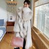 Winter New Imitation Raccoon Fur Coat Long Warm Woven Fox Hair Light Luxury Fur Coat Women
