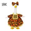 Holiday Goose Apparel for Yard Display Thanksgiving Porch Outfits 23" Statue, Fall Maple Leaf Garden Statue Transformation Suits Pumpkin Clothes,