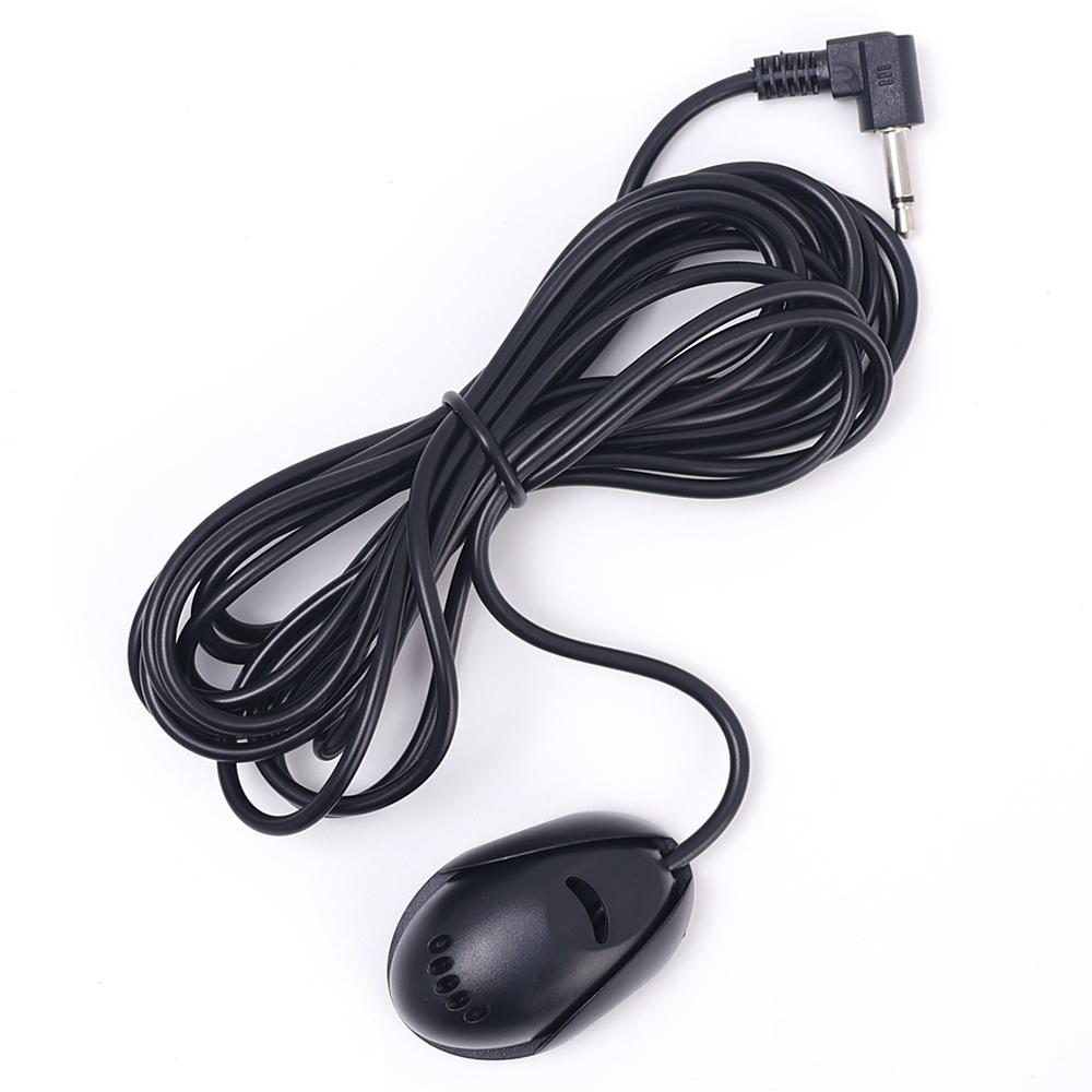 Car Stereo Microphone 3.5mm External Microphone for Car Stereo Audio Receiver GPS DVD Bluetooth Radio with 3m Cable Plug Play